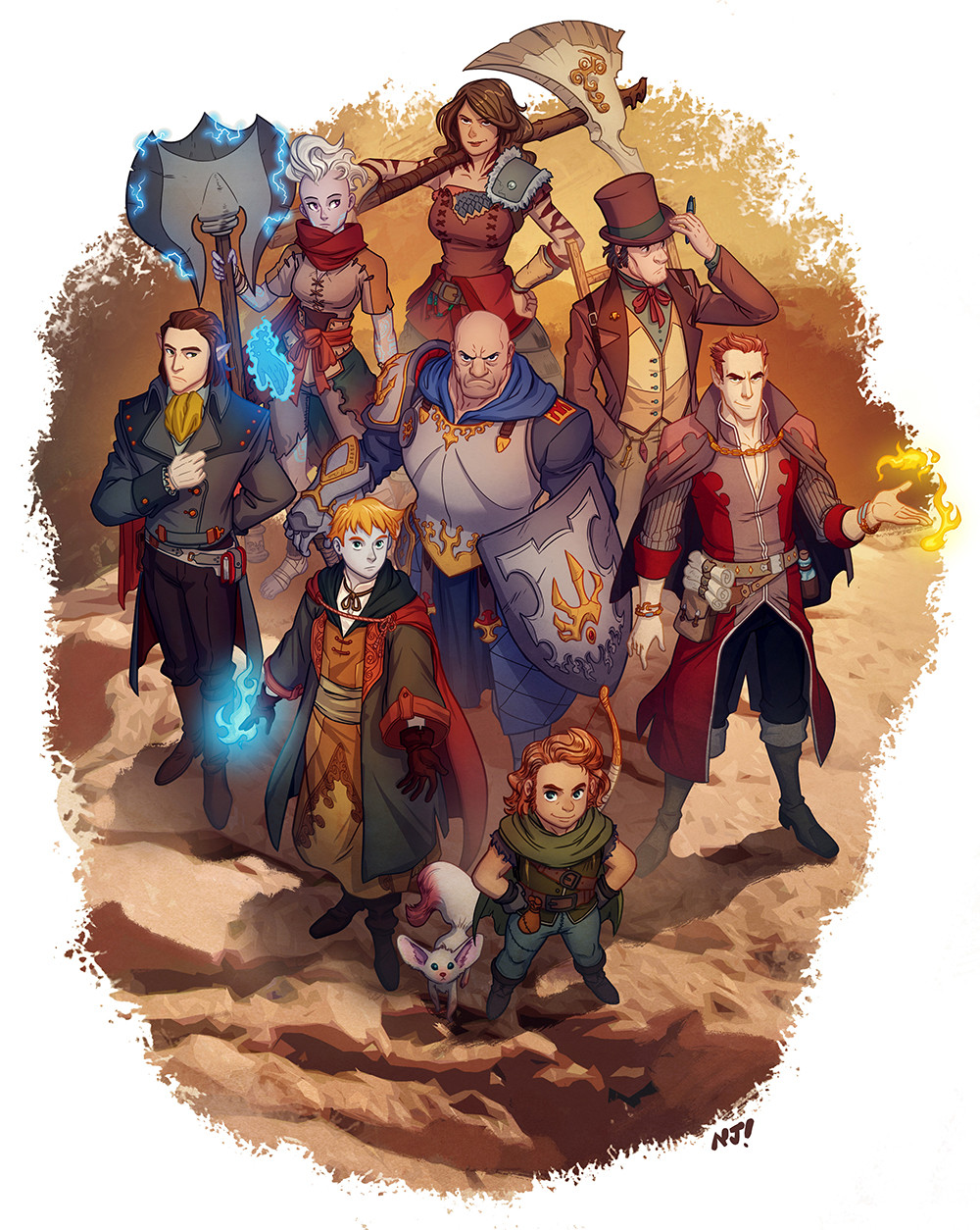 A decent sized adventurer party